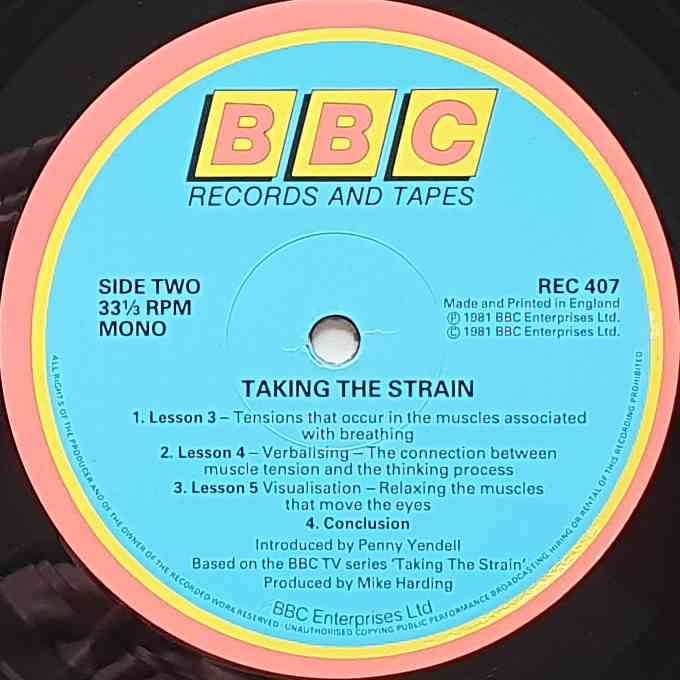 REC 407 Taking the strain Penny Yendell from the BBC records and Tapes library Label